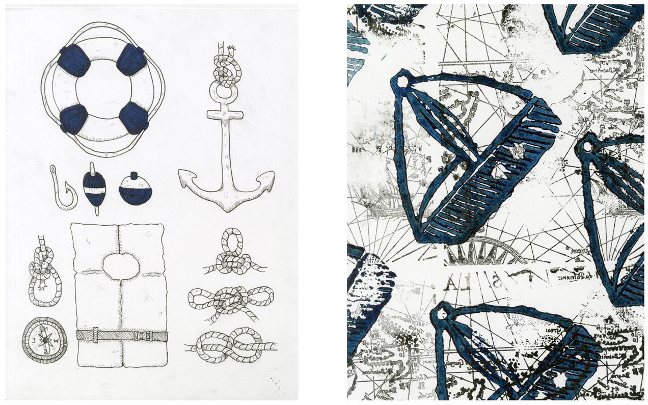 Sail illustration series by Douglas Thoms